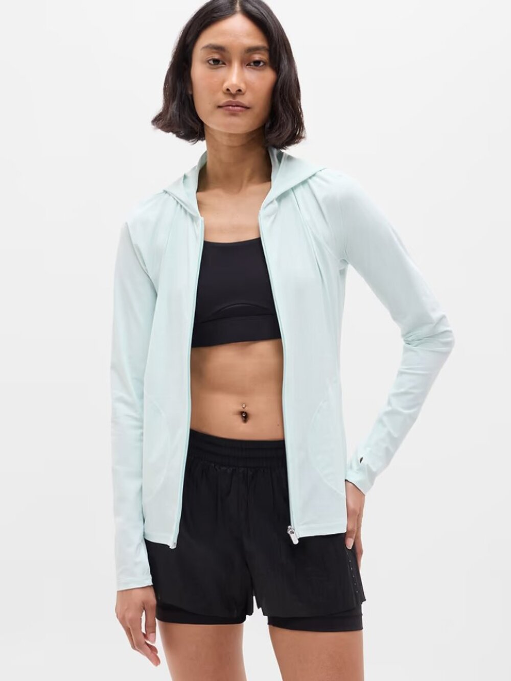 New Athleta XS Sunstop UPF Jacket Sky Blue X-Small Regular